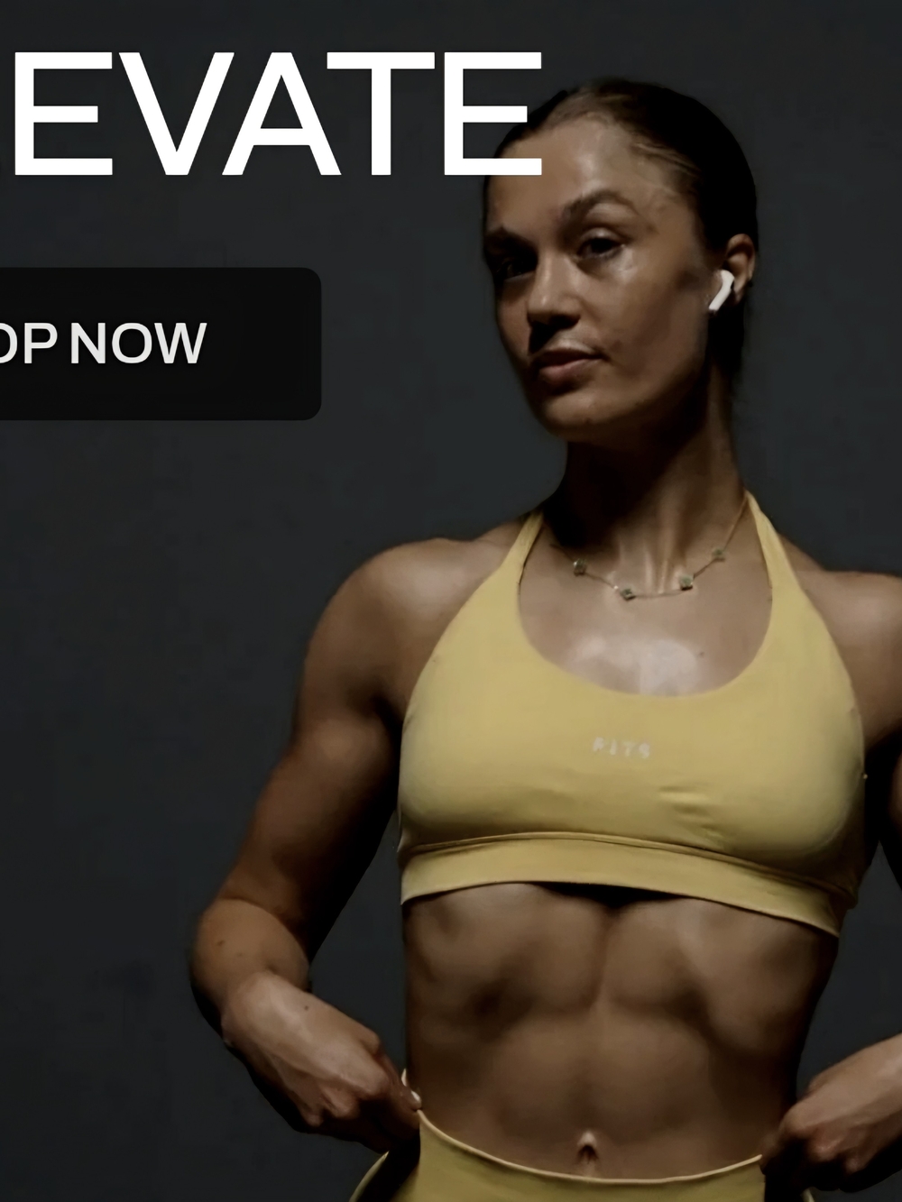 Women's Yellow Sports Bra - Supportive Workout Crop Top